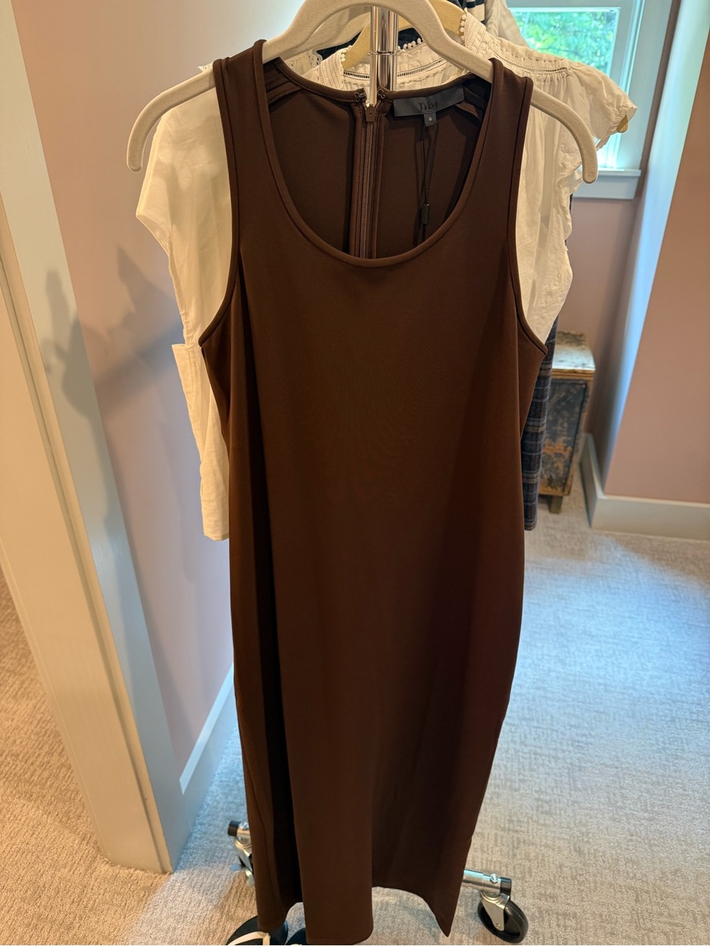 Tibi Brown Sleeveless Maxi Dress - Picture 2 of 6